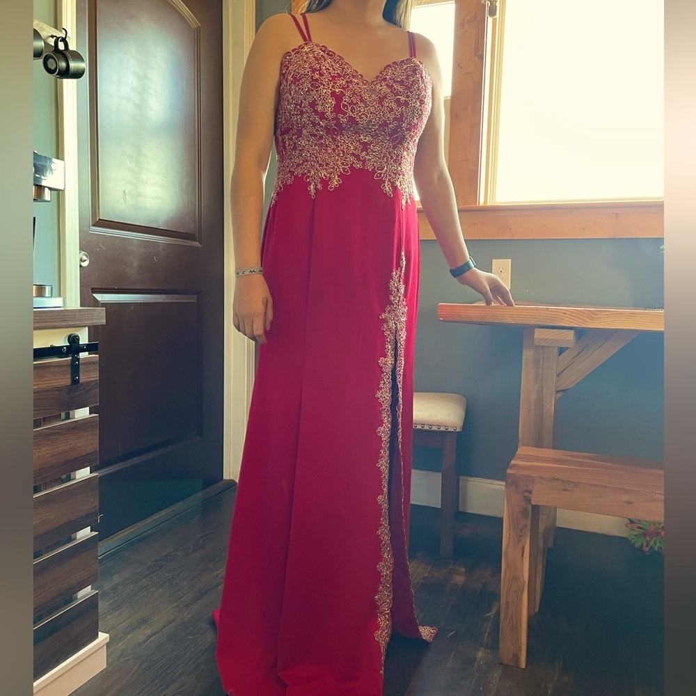 Cocktail Red and Gold Dress  size 2X